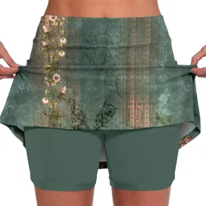 Summer Skirt Shorts for Women Plus Size Skort for Women Ladies Culottes Athletic Skirts with Pockets Tummy Control