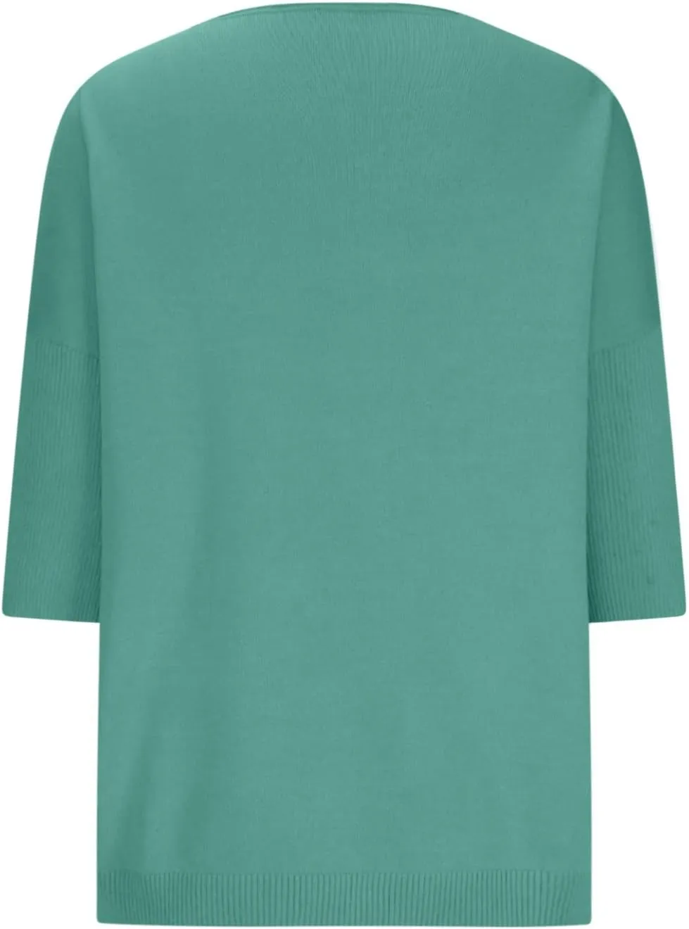 Summer Sweaters for Women 3/4 Sleeve Oversized Top V Neck Loose Fit Ribbed T Shirt Solid Color Casual Blouse