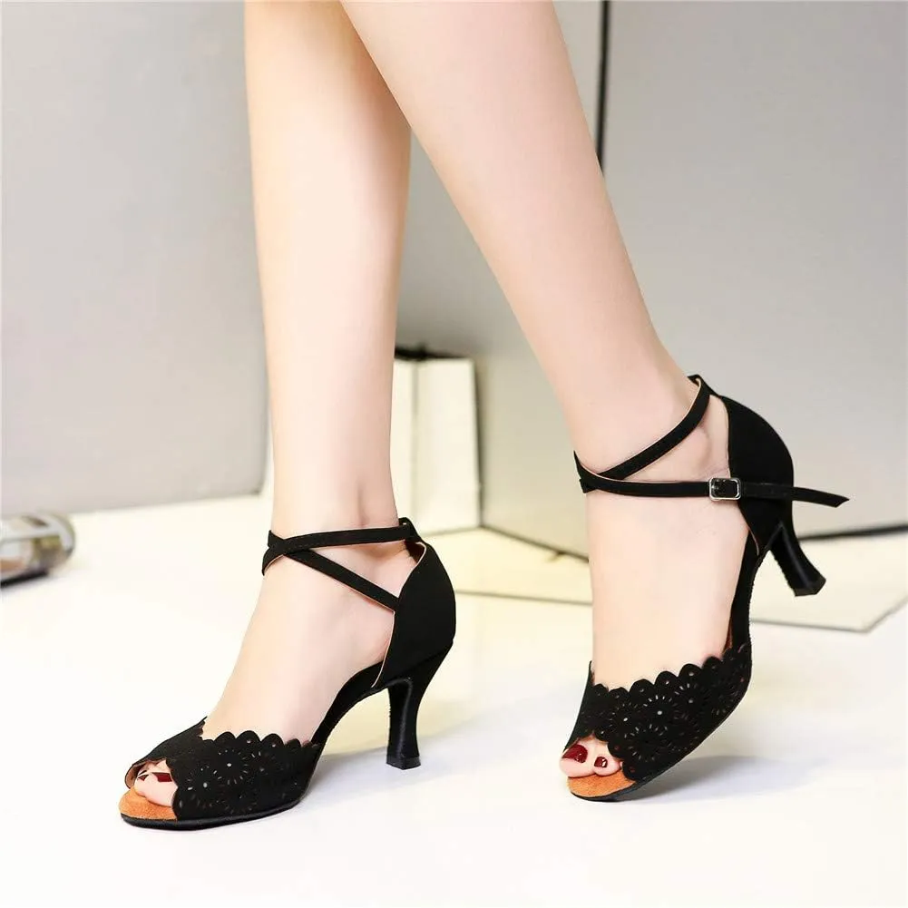 SWDZM Women's Standard Latin Dance Shoes,Salsa,Performance,Dancing Shoes Ballroom Model-L298