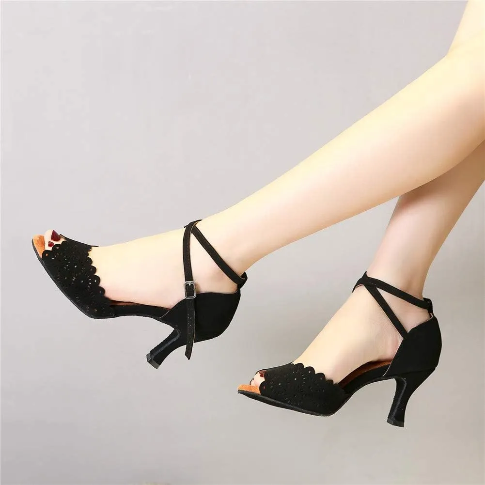 SWDZM Women's Standard Latin Dance Shoes,Salsa,Performance,Dancing Shoes Ballroom Model-L298