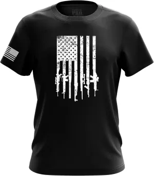 Tactical Pro Supply - Pro-Gun Design Mens Tee, Decorated in The USA with 100% Cotton Material - Rifle Flag - Medium