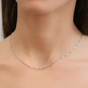 TANGLED - Silver Dainty Twisted Chain