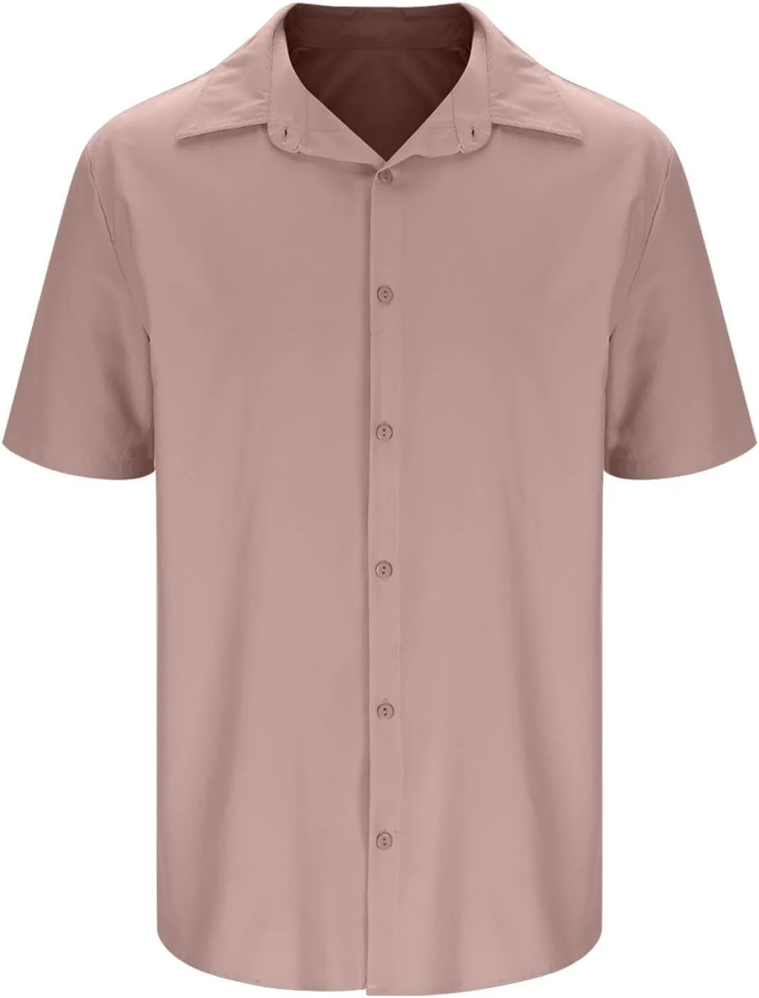 Tee Shirts for Men Button Down Solid Short Sleeve Shirt Summer Collar Business Casual Shirts Clothes Outfits 2025