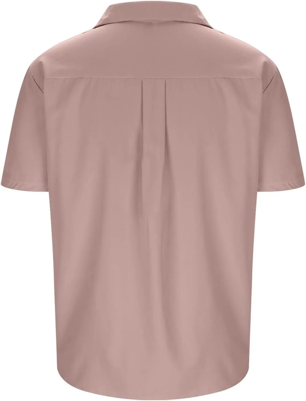 Tee Shirts for Men Button Down Solid Short Sleeve Shirt Summer Collar Business Casual Shirts Clothes Outfits 2025