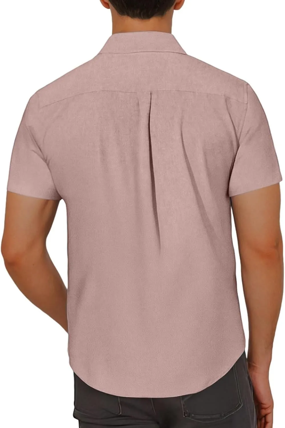 Tee Shirts for Men Button Down Solid Short Sleeve Shirt Summer Collar Business Casual Shirts Clothes Outfits 2025