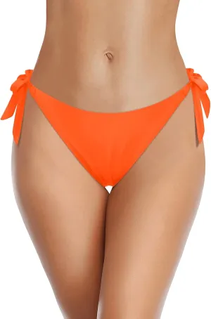 Tempt Me Women Side Tie Bikini Bottoms - String Swim Bottoms Low Rise Bathing Suit Bottoms Cheeky Coverage Swimwear 2025