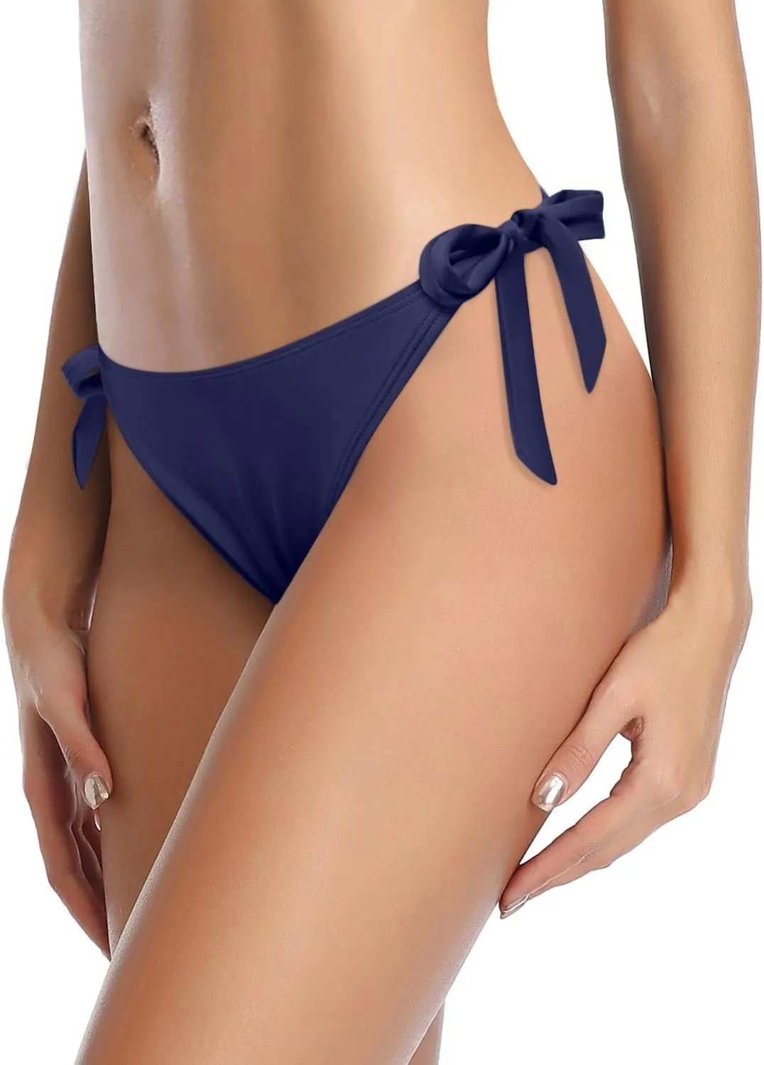 Tempt Me Women Side Tie Bikini Bottoms - String Swim Bottoms Low Rise Bathing Suit Bottoms Cheeky Coverage Swimwear 2025