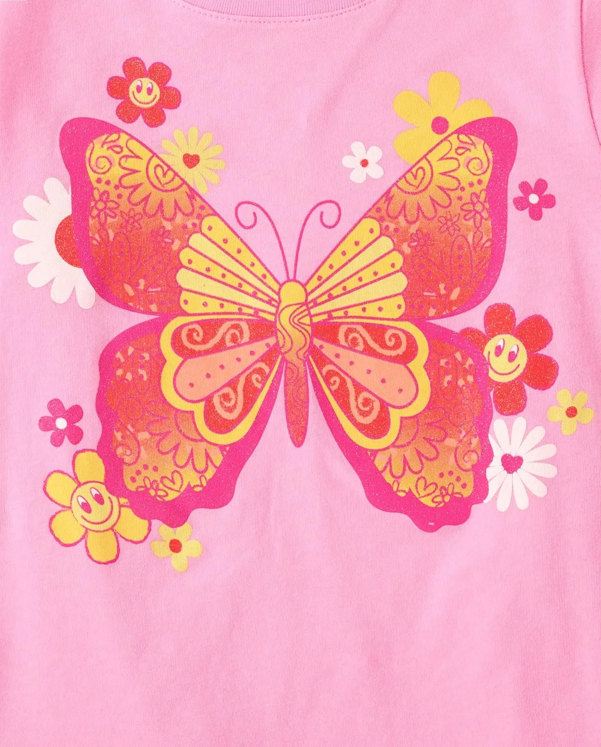 The Children's Place Girls' Assorted Everyday Short Sleeve Graphic T-Shirts, Multipack