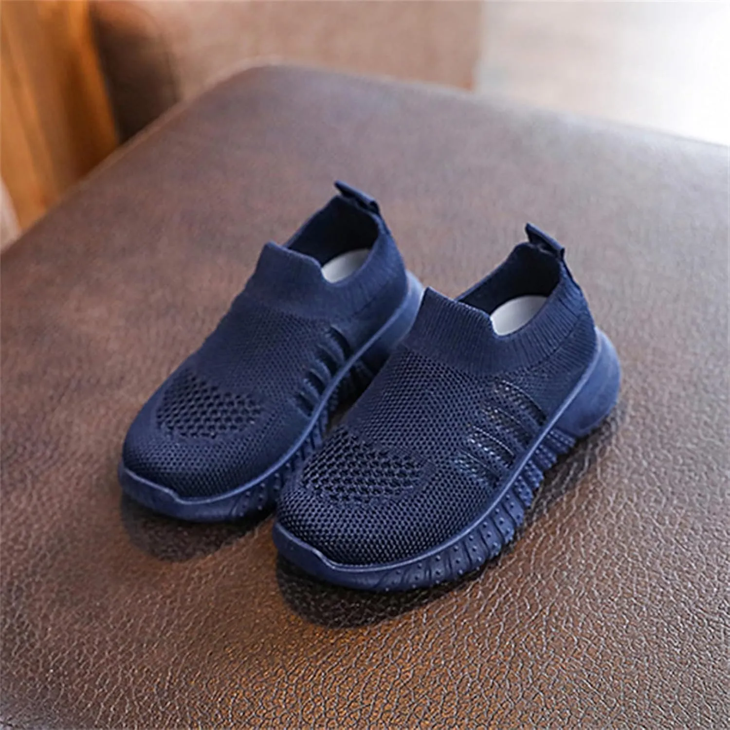 Toddler Barefoot Shoes Mesh Slip on Walking Shoes Non Slip Soft Sole Running Sneakers Kids Casual Comfortable Tennis Sneakers