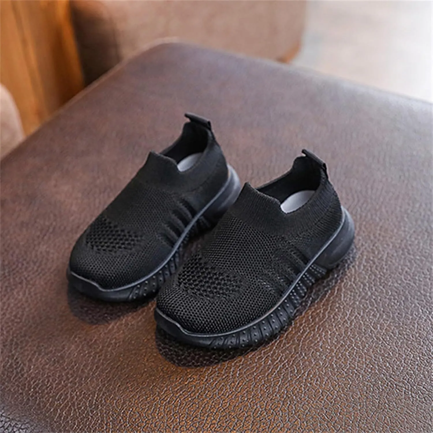 Toddler Barefoot Shoes Mesh Slip on Walking Shoes Non Slip Soft Sole Running Sneakers Kids Casual Comfortable Tennis Sneakers