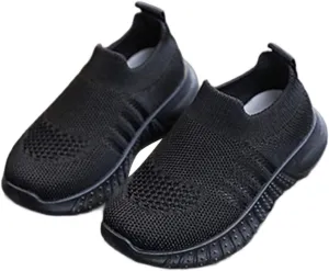 Toddler Barefoot Shoes Mesh Slip on Walking Shoes Non Slip Soft Sole Running Sneakers Kids Casual Comfortable Tennis Sneakers