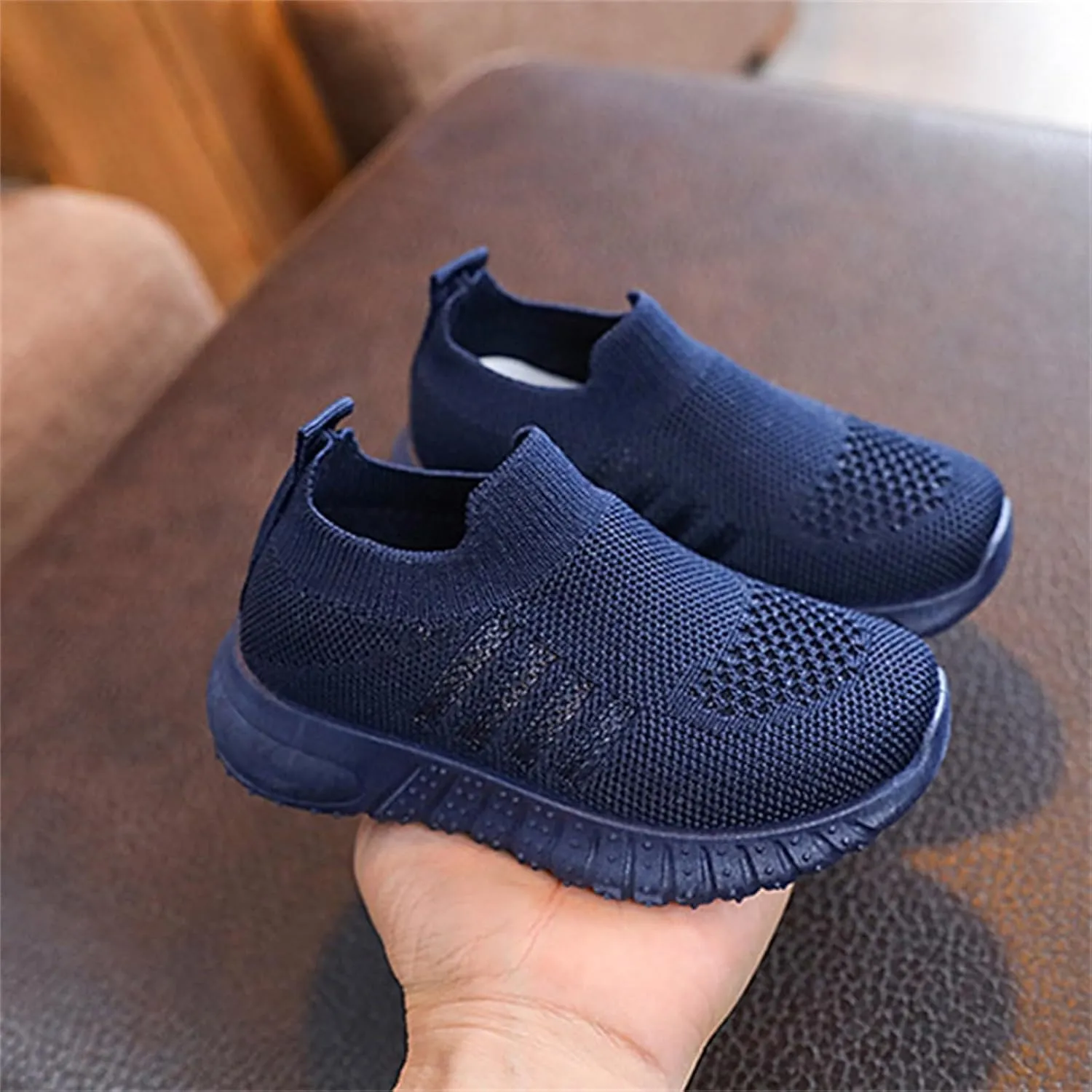 Toddler Barefoot Shoes Mesh Slip on Walking Shoes Non Slip Soft Sole Running Sneakers Kids Casual Comfortable Tennis Sneakers