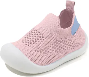 Toddler Boy Girl Mesh Sneakers Baby Knitted Walking Shoes Infant Soft Sole Trainerslittle Kid Breathable Outdoor Shoes