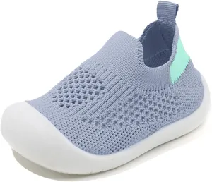 Toddler Boy Girl Mesh Sneakers Baby Knitted Walking Shoes Infant Soft Sole Trainerslittle Kid Breathable Outdoor Shoes