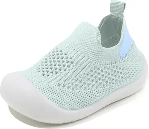 Toddler Boy Girl Mesh Sneakers Baby Knitted Walking Shoes Infant Soft Sole Trainerslittle Kid Breathable Outdoor Shoes