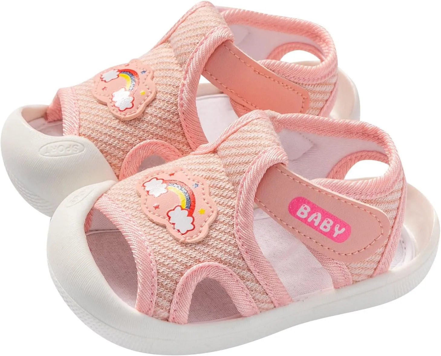 Toddler Boys Girls Sandals Mesh Rubber Sole Non-Slip Outdoor Sneakers Infant Lightweight Breathable First Walking Shoes