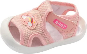 Toddler Boys Girls Sandals Mesh Rubber Sole Non-Slip Outdoor Sneakers Infant Lightweight Breathable First Walking Shoes