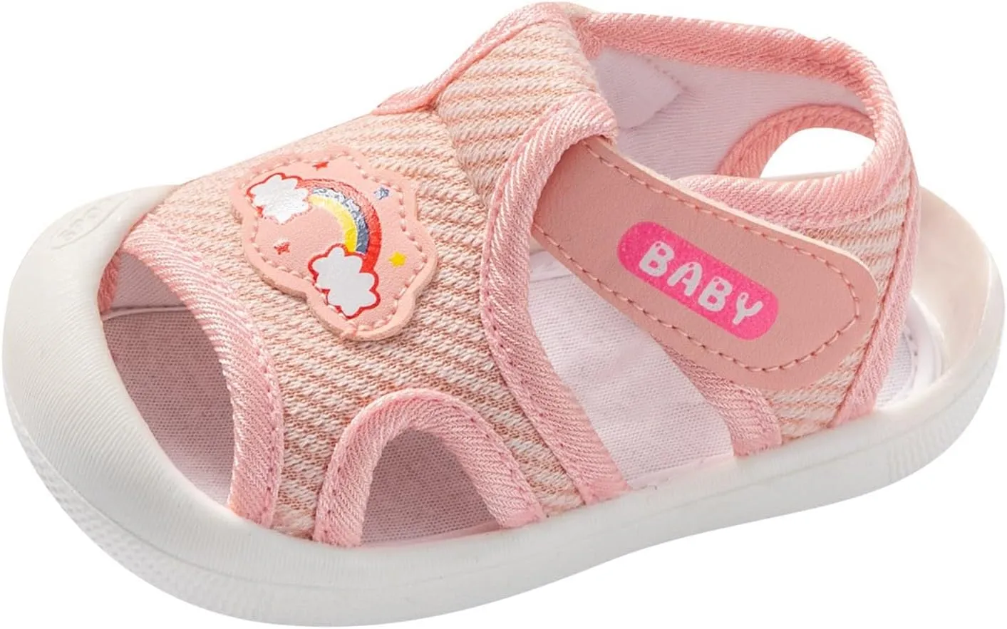 Toddler Boys Girls Sandals Mesh Rubber Sole Non-Slip Outdoor Sneakers Infant Lightweight Breathable First Walking Shoes