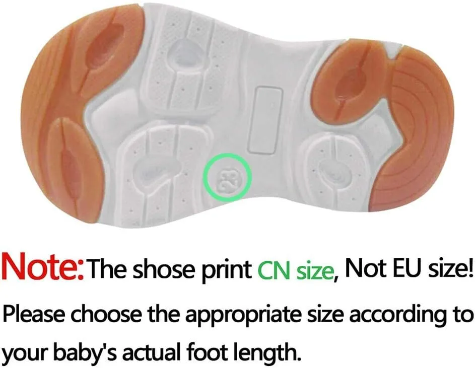 Toddler Dress Shoes Girls Toddler Kids Summer Girls Sandals Sport Shoes LED Baby Boys Luminous Baby (White, 18-24Months)