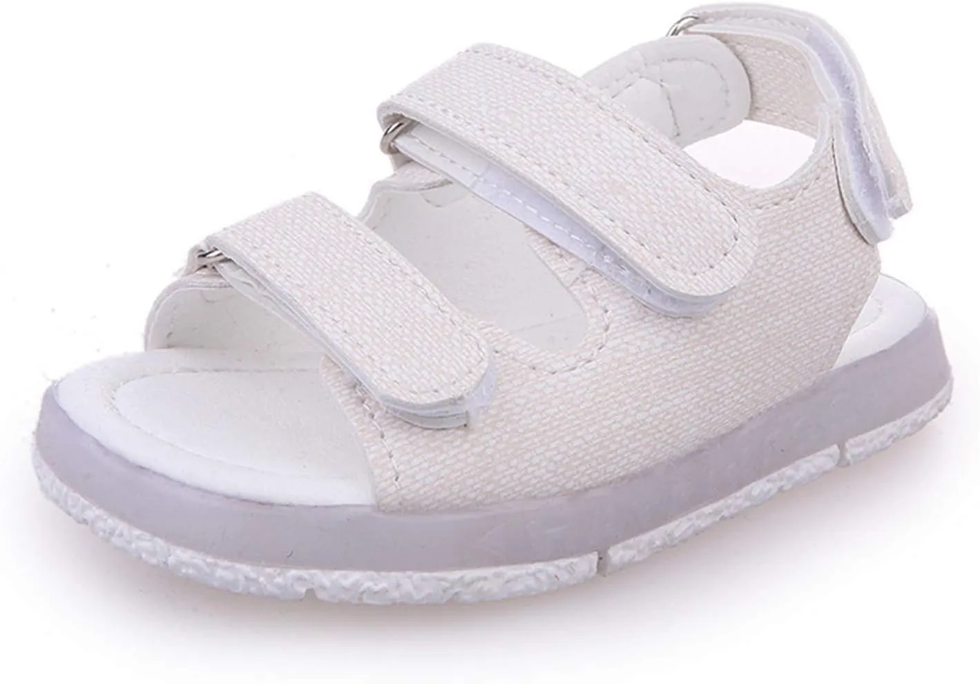 Toddler Dress Shoes Girls Toddler Kids Summer Girls Sandals Sport Shoes LED Baby Boys Luminous Baby (White, 18-24Months)