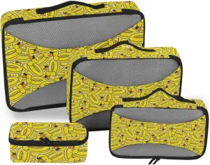 Travel Cubes Set of 4 Luggage Organizer Bags Luggage Packing Organizers Paxking Cubes Duck Rings