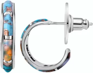 Turquoise Earrings for Women in 925 Sterling Silver Beach Boho Western Hoop Earrings Turquoise Jewelry Wedding Anniversary Birthday Gifts for Her