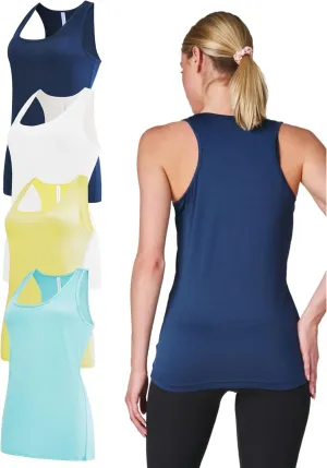 Ultra Performance Womens Athletic Workout Tank Tops 4 Pack Women's Running Shirts Casual Loose fit Gym Tanks for Women