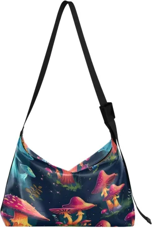 Watercolor Paris Lightweight Shoulder Hobo Bag, Leather Shoulder Bag, Hobo Shoulder Bags for Women
