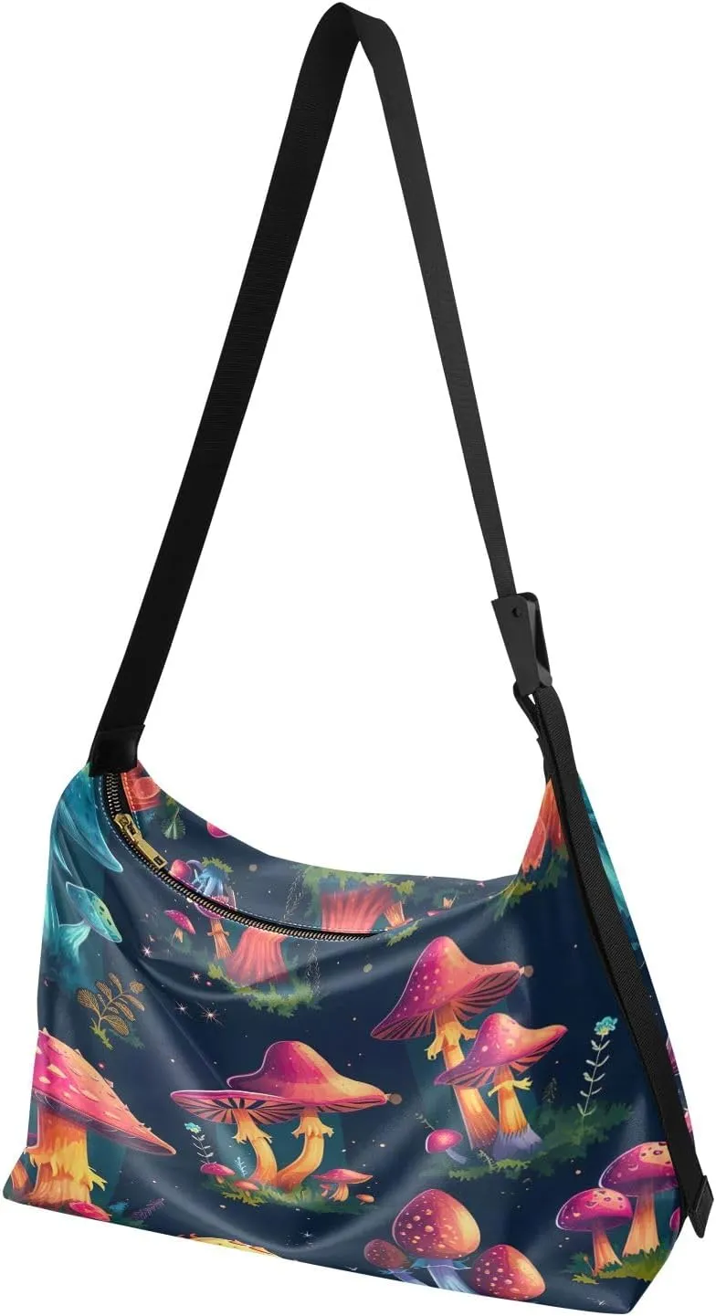 Watercolor Paris Lightweight Shoulder Hobo Bag, Leather Shoulder Bag, Hobo Shoulder Bags for Women