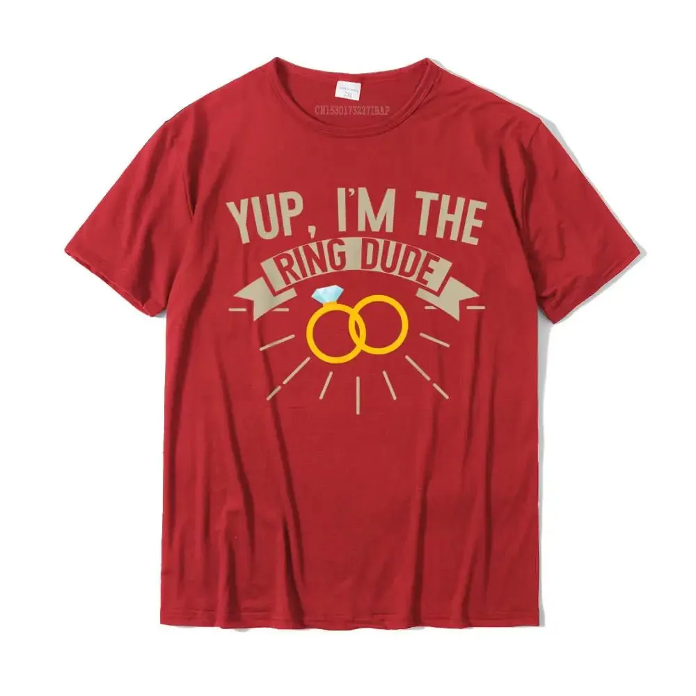 Wedding Shirts Ring Bearer Dude Funny Tees Men Boys Gifts T-Shirt Leisure Cotton Mens Tops Shirt Printed Classic T Shirts