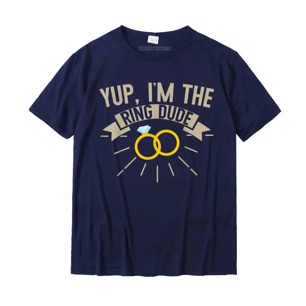 Wedding Shirts Ring Bearer Dude Funny Tees Men Boys Gifts T-Shirt Leisure Cotton Mens Tops Shirt Printed Classic T Shirts
