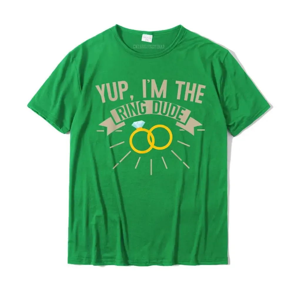 Wedding Shirts Ring Bearer Dude Funny Tees Men Boys Gifts T-Shirt Leisure Cotton Mens Tops Shirt Printed Classic T Shirts