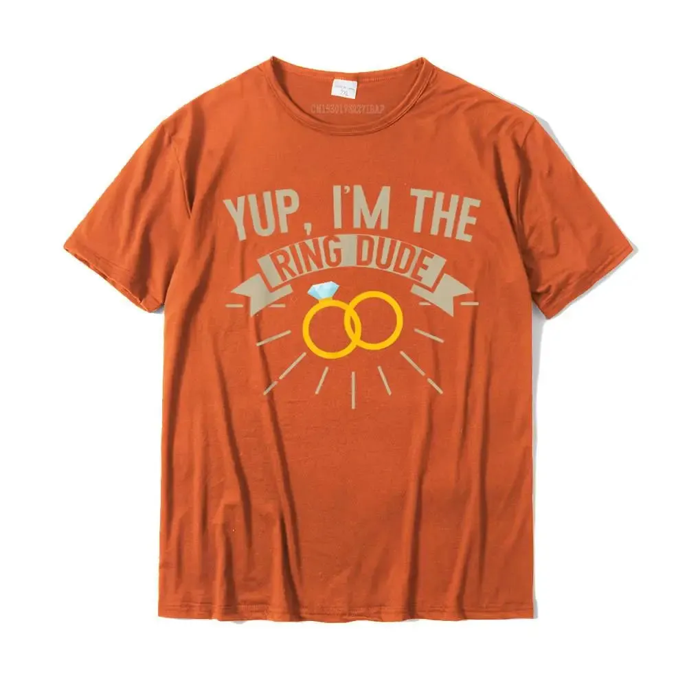 Wedding Shirts Ring Bearer Dude Funny Tees Men Boys Gifts T-Shirt Leisure Cotton Mens Tops Shirt Printed Classic T Shirts
