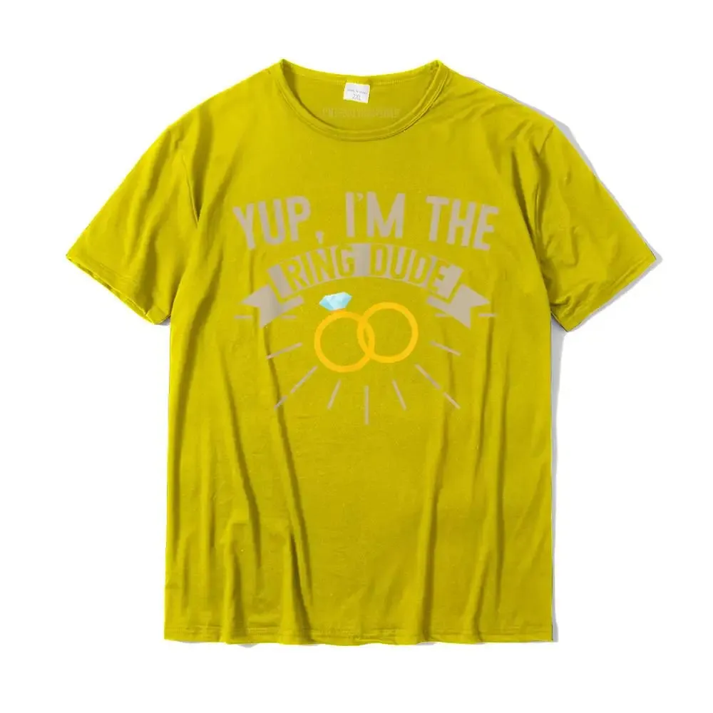 Wedding Shirts Ring Bearer Dude Funny Tees Men Boys Gifts T-Shirt Leisure Cotton Mens Tops Shirt Printed Classic T Shirts