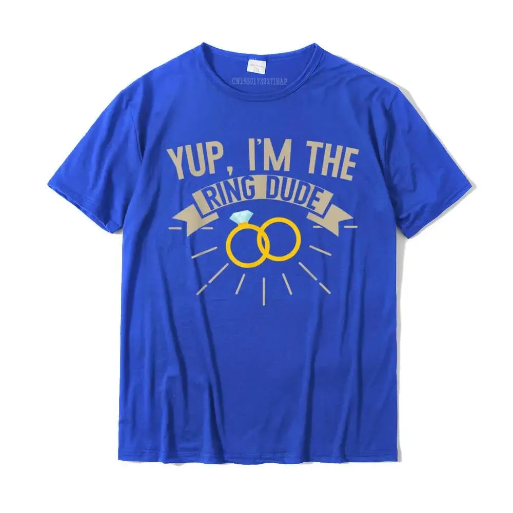 Wedding Shirts Ring Bearer Dude Funny Tees Men Boys Gifts T-Shirt Leisure Cotton Mens Tops Shirt Printed Classic T Shirts