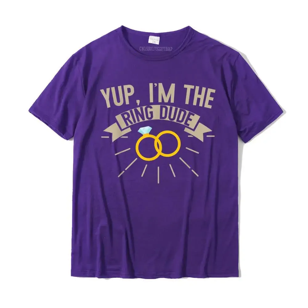 Wedding Shirts Ring Bearer Dude Funny Tees Men Boys Gifts T-Shirt Leisure Cotton Mens Tops Shirt Printed Classic T Shirts