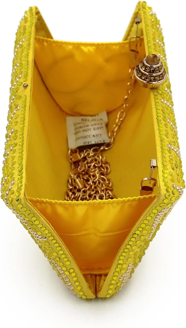 Women and Ladies Handbag Evening Clutch Bag Rhinestones Shoulder Bags for Prom Wedding Party