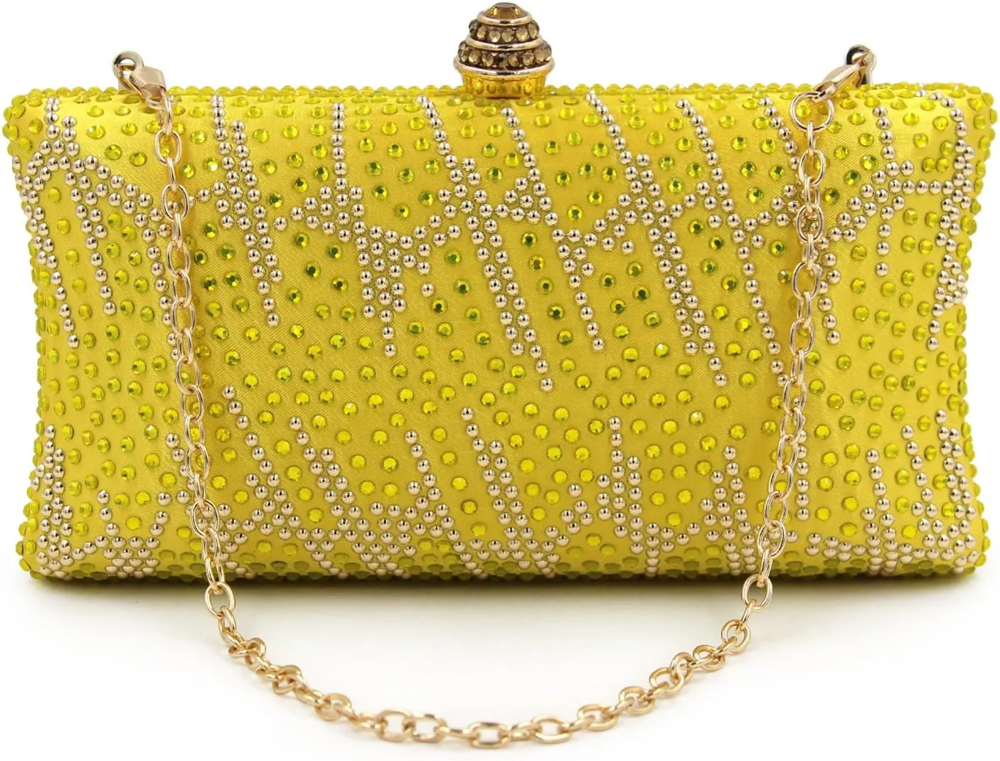 Women and Ladies Handbag Evening Clutch Bag Rhinestones Shoulder Bags for Prom Wedding Party