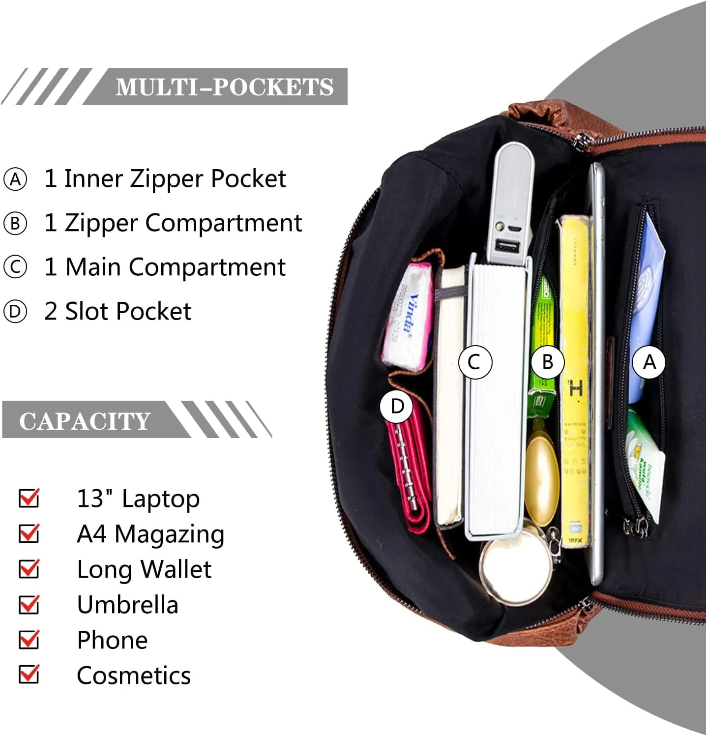 Women Backpack Purse Fashion Leather Large Ladies Shoulder Bags Travel Backpack Purse for Women