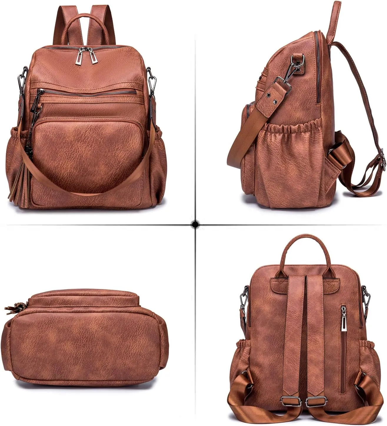Women Backpack Purse Fashion Leather Large Ladies Shoulder Bags Travel Backpack Purse for Women