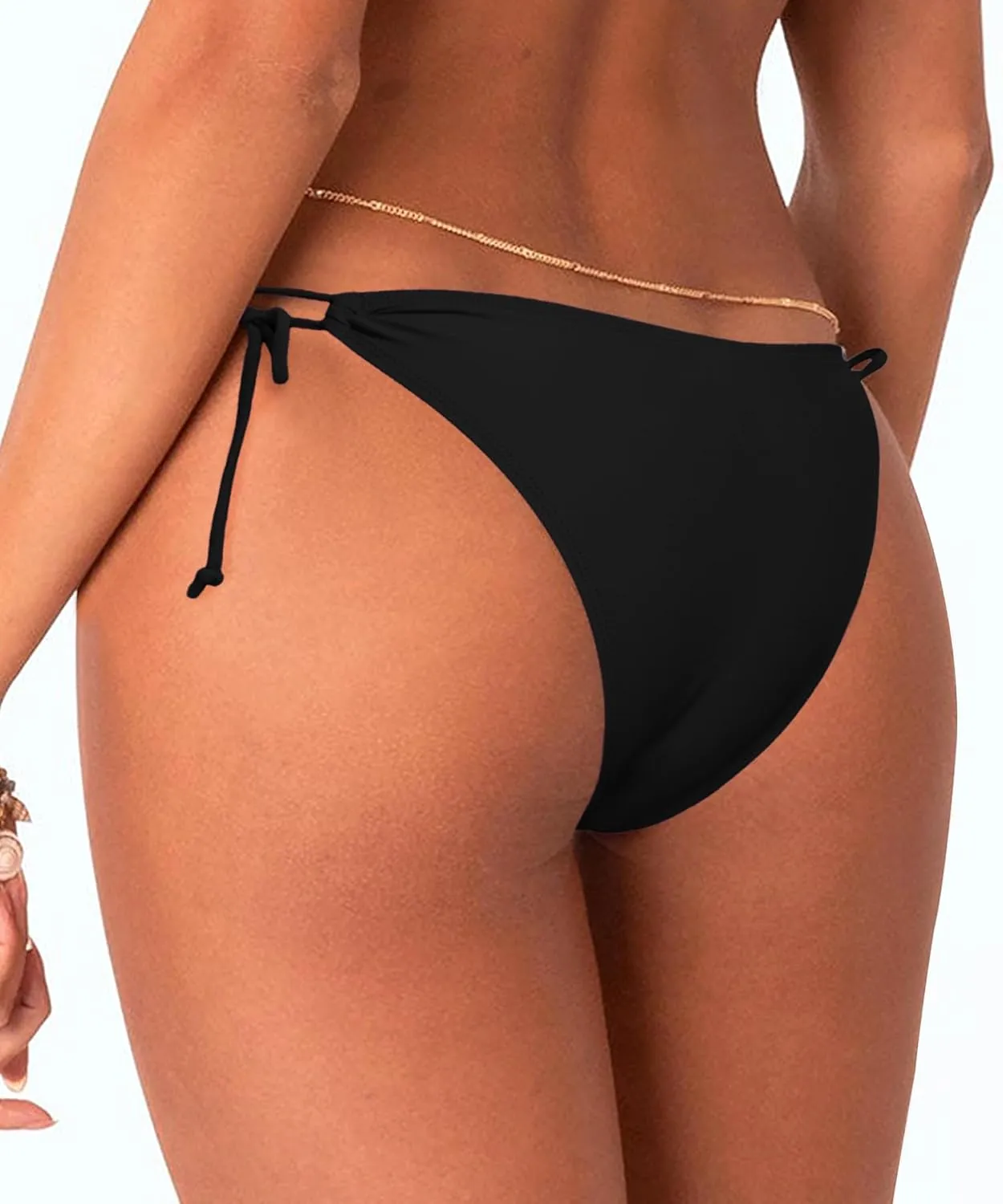 Women Bikini Bottoms Side Tie String Bikini Bottom Low Rise Swimsuit Bathing Suit Bottoms