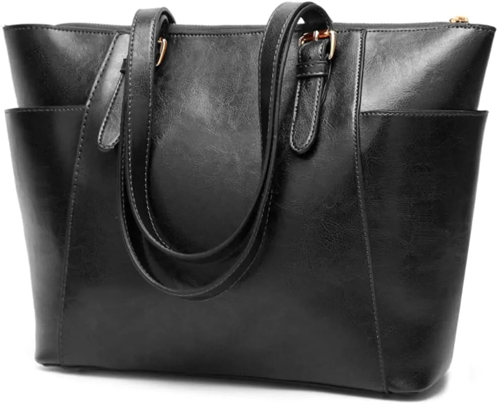 Women Large Tote Handbag PU Shoulder Bag Work Shopper Satchels Hobo Purse