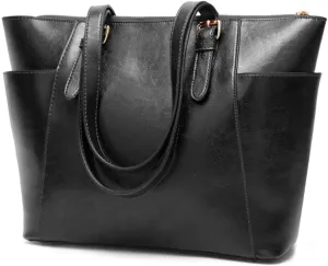 Women Large Tote Handbag PU Shoulder Bag Work Shopper Satchels Hobo Purse