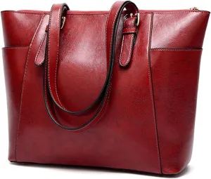 Women Large Tote Handbag PU Shoulder Bag Work Shopper Satchels Hobo Purse
