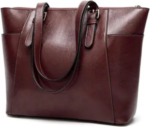 Women Large Tote Handbag PU Shoulder Bag Work Shopper Satchels Hobo Purse