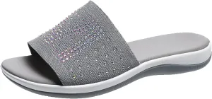 Women Sandals Platform Rhinestone Fashion Breathable Shoes Ladies Solid Sandals Color Women's Slide on Shoes