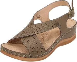 Women Sandals Summer Bohemian Vintage Slope Heel Comfortable Arch Support Sandals for Women Shoes