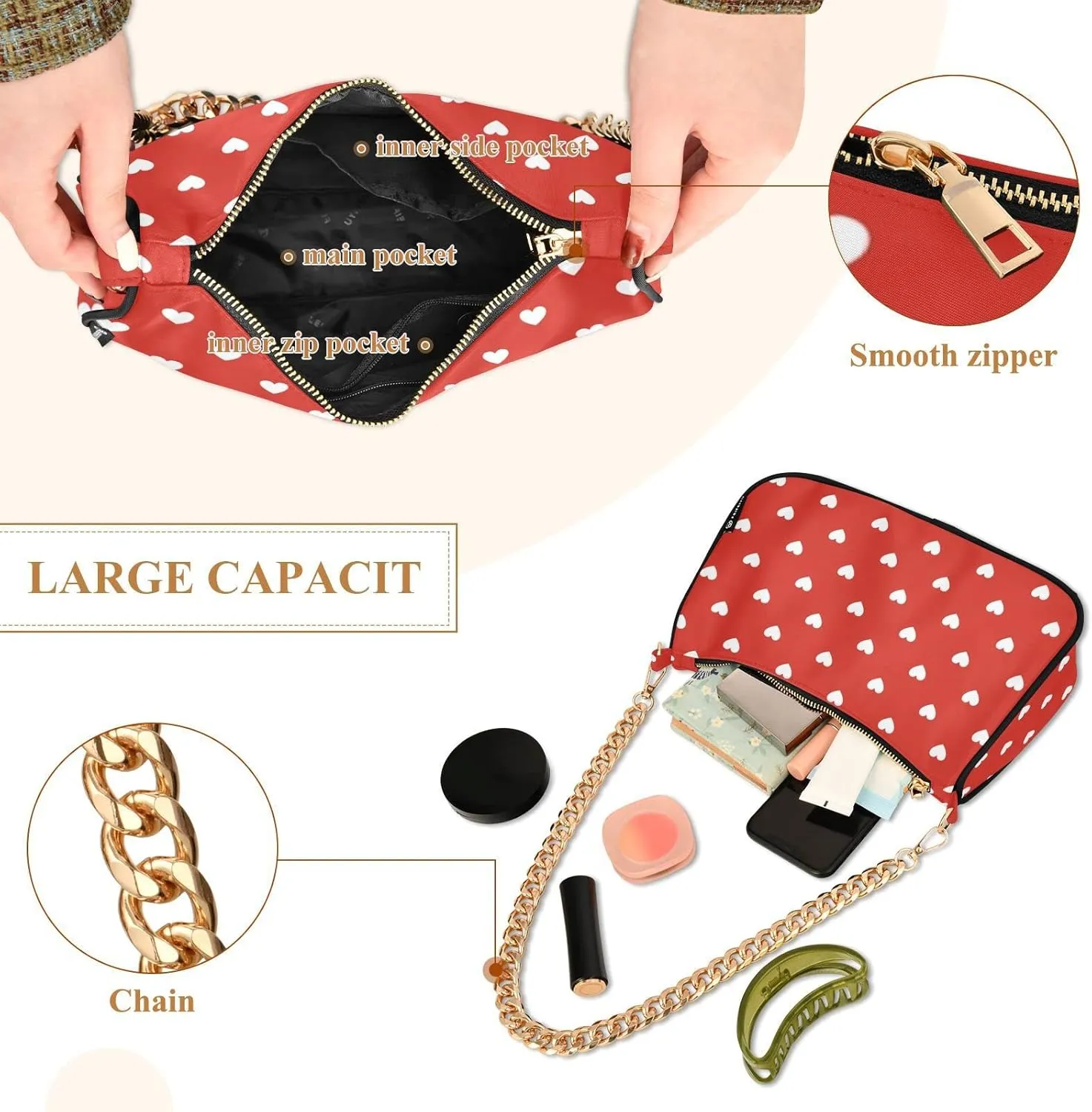 Women Shoulder Bag Crossbody Tote Handbag Chain Bag