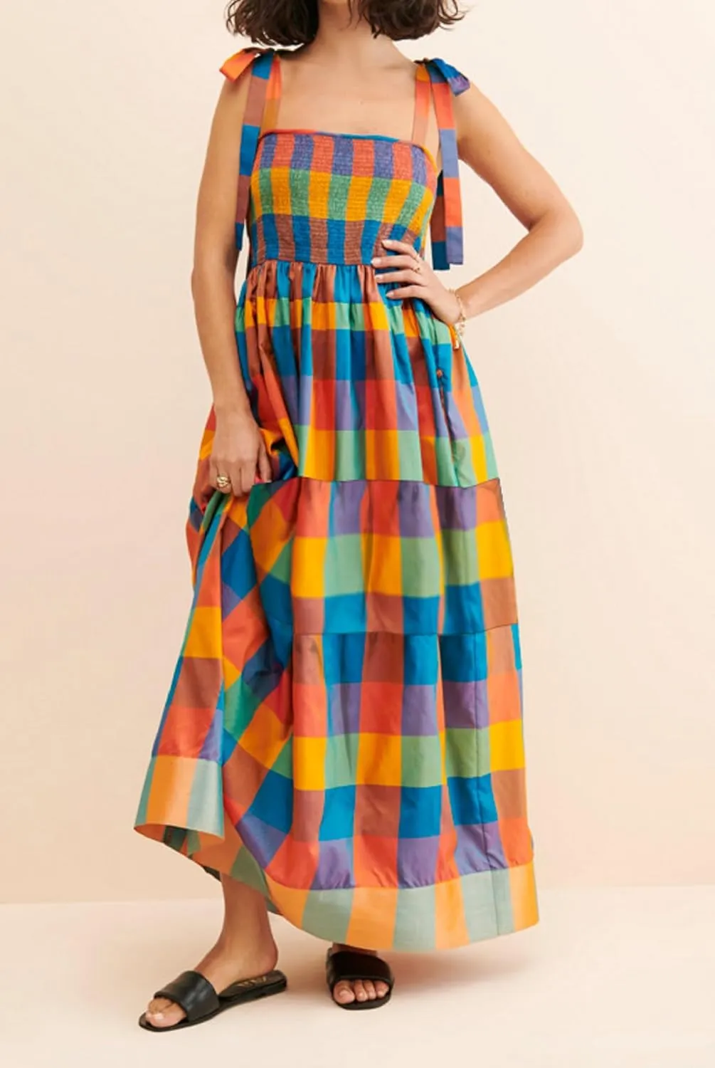 Women Summer Vocation Boho Floral Long Dress Sleeveless Flowy Tiered A Line Maxi Sundress Going Out Flower Beach Dress