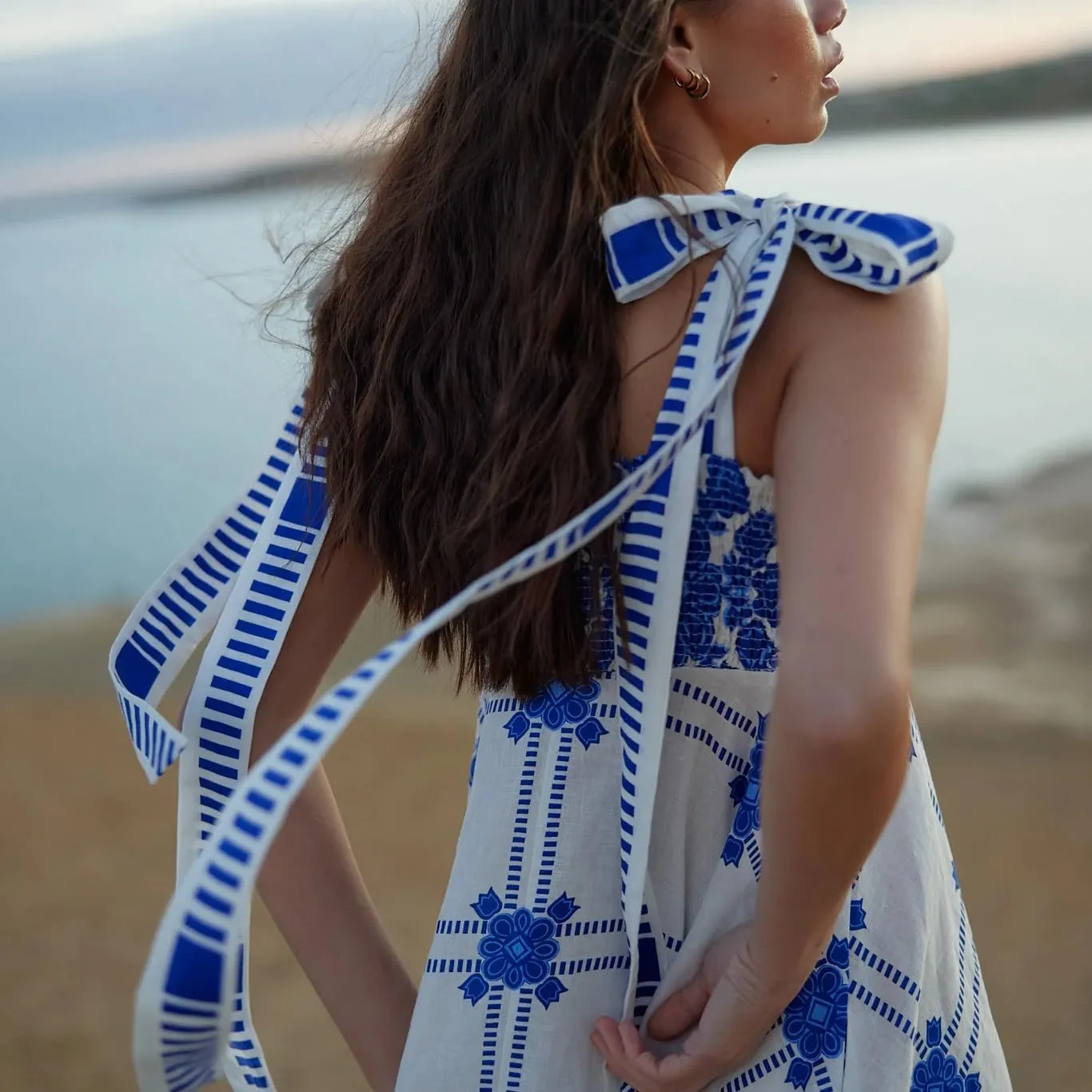 Women Y2k Boho Maxi Dress Vintage Tie Floral Sleeveless Flowy Dress Summer Cutout Beach Vacation Going Out Streetwear